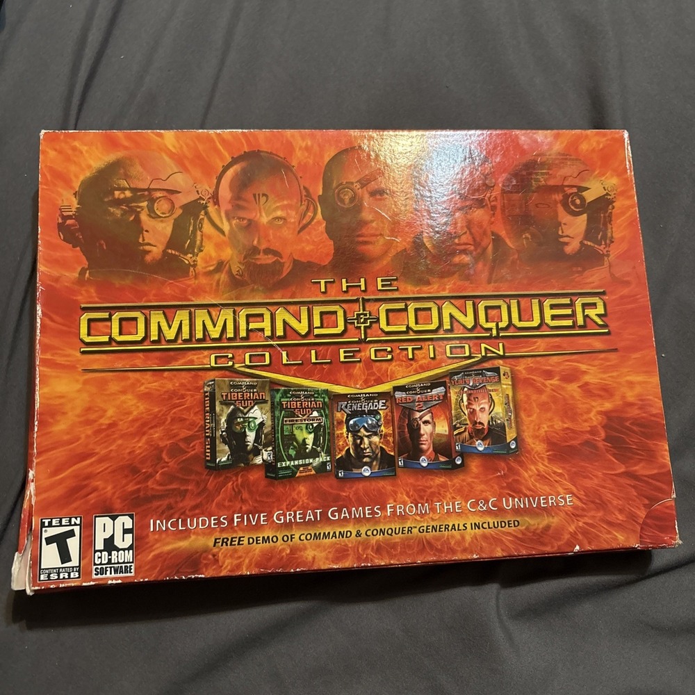 COMMAND & CONQUER COLLECTION VTG BOX SET (PC CD-ROM, 2003) 8 DISC GAME BUNDLE